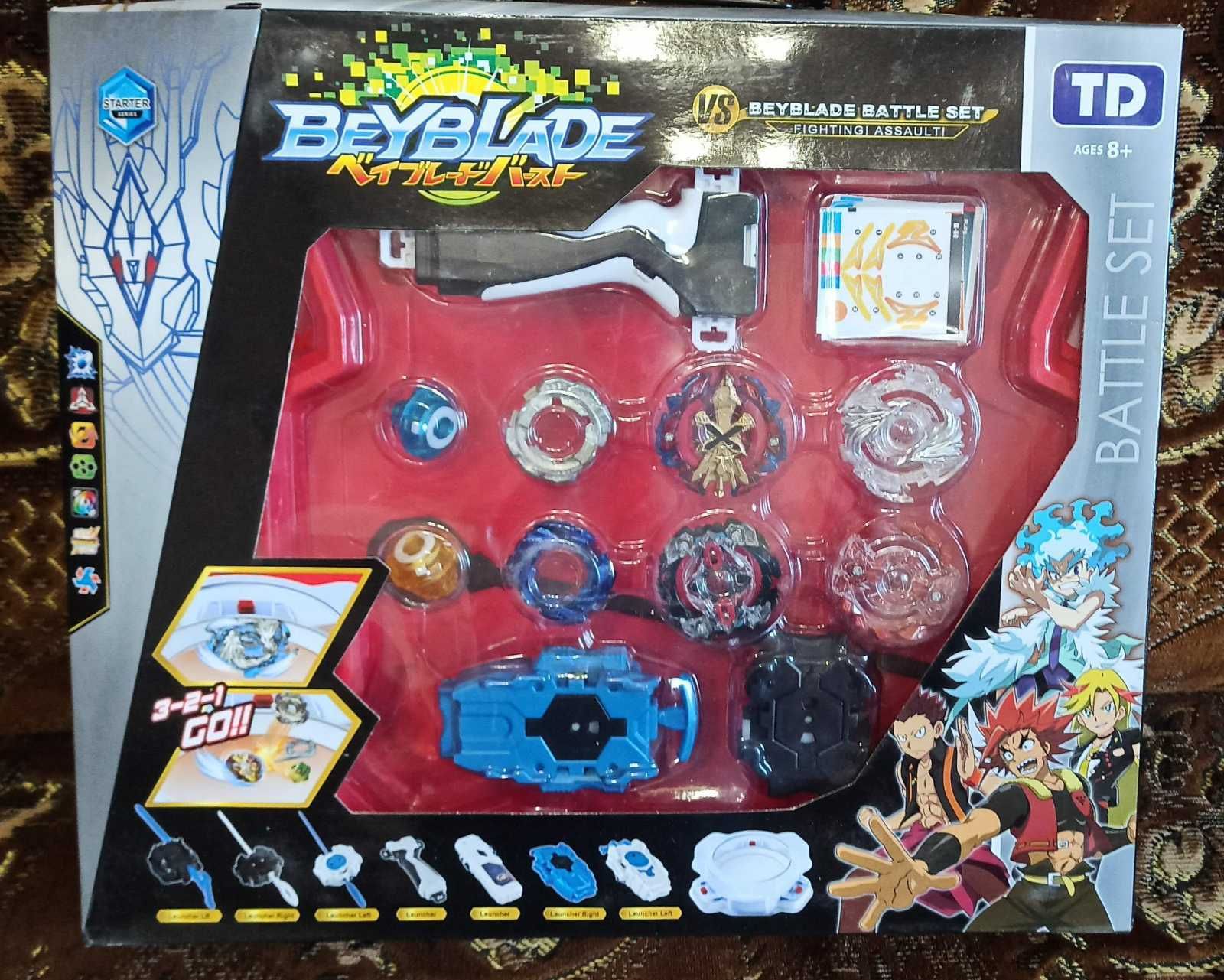 Ігровий набір Бейблейд (Beyblade) з ареною + 4 блейди + 2 запускалки.