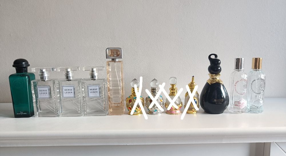 Flakony butelki po perfumach - zestaw nr 7 - 8 sztuk