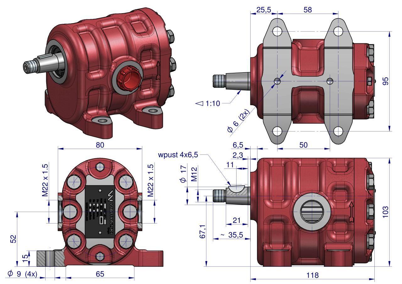 URSUS C-330 Pompa hydrauliczna podnośnika wzmocniona ORYGINAŁ URSUS