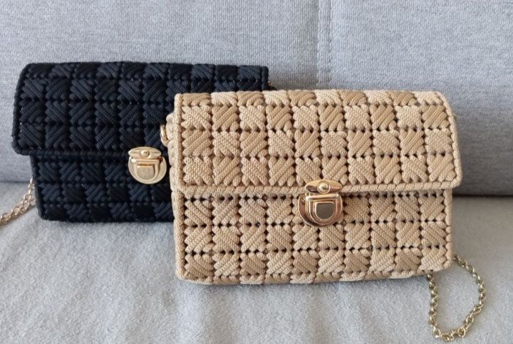 Hand made torebka na kanwie kopertowa