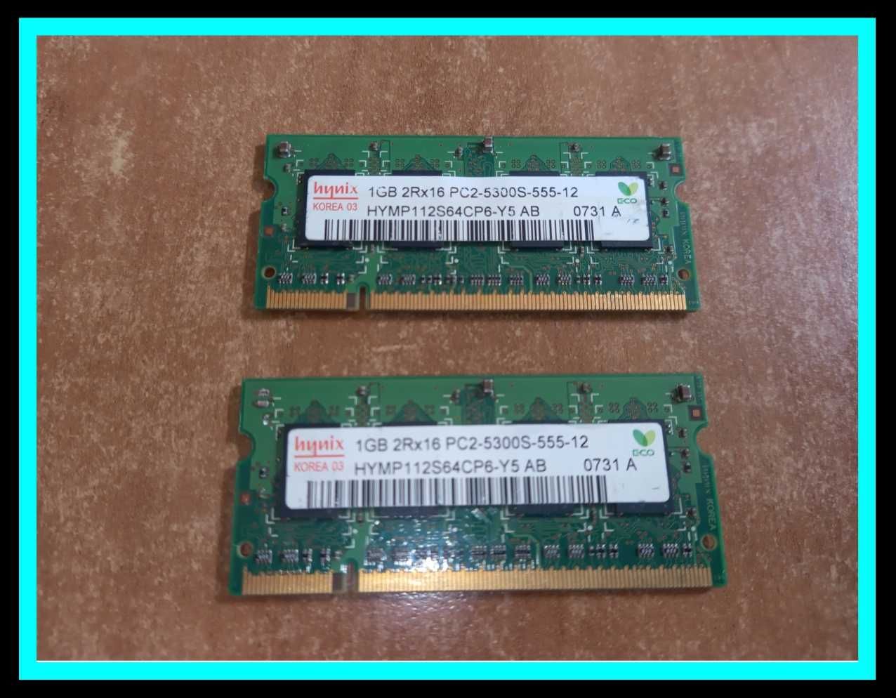 Pamięć HYNIX 1GB PC2-5300S-555-12   2 sztuki 2GB