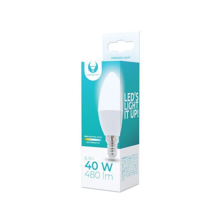 Żarówka Led E14 C37 6W 230V 4500K 480Lm Forever Light