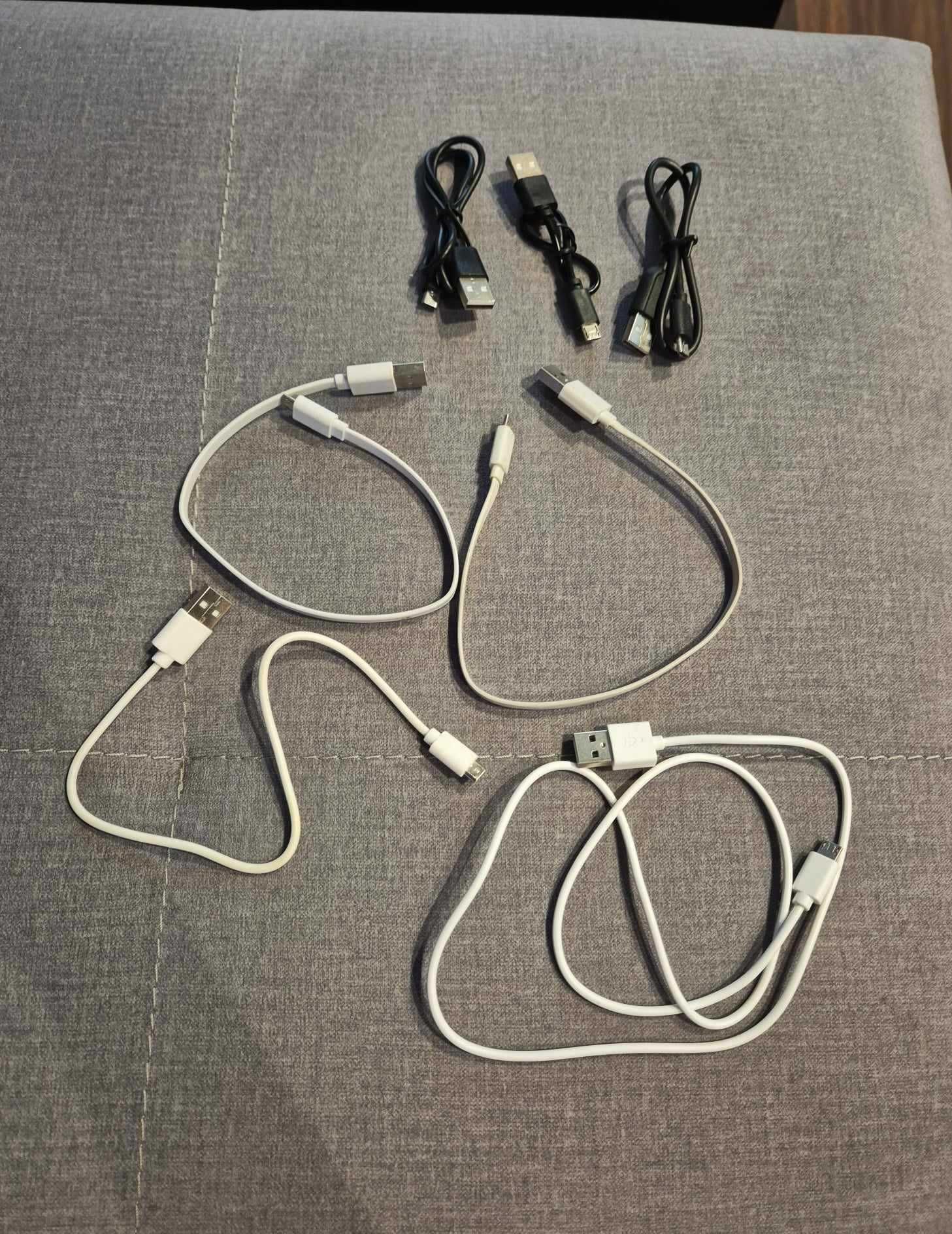 Kable micro USB białe i czarne
