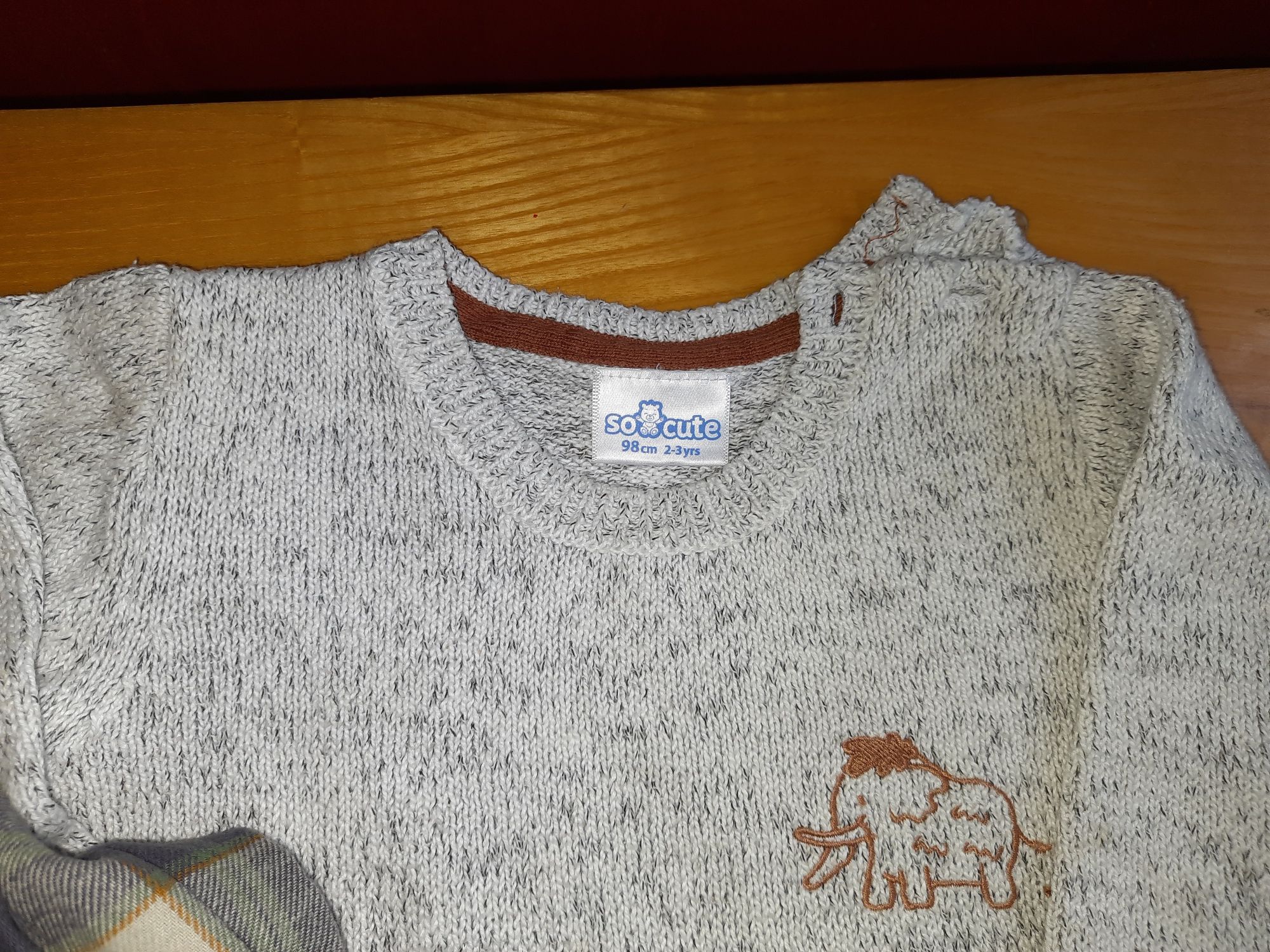 Koszula + sweter r. 98 zestaw