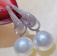 Kolczyki z imitacją pereł i kryształami