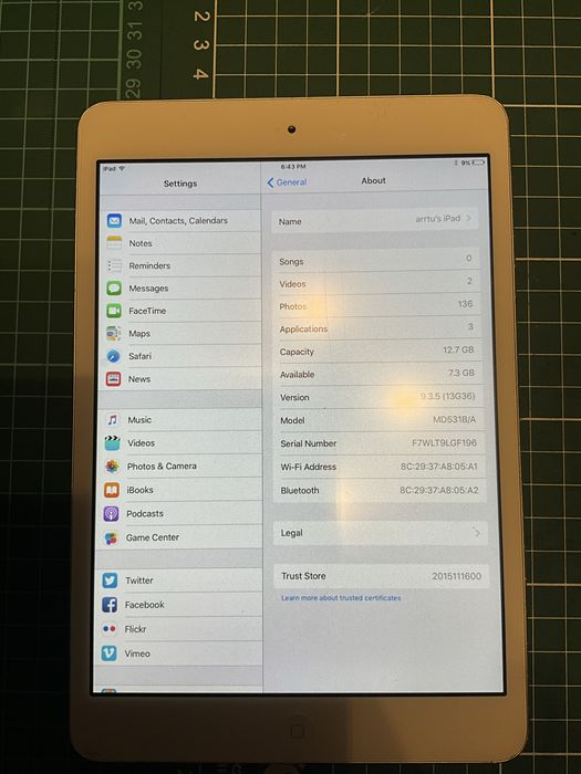 Ipad mini pierwszej generacji