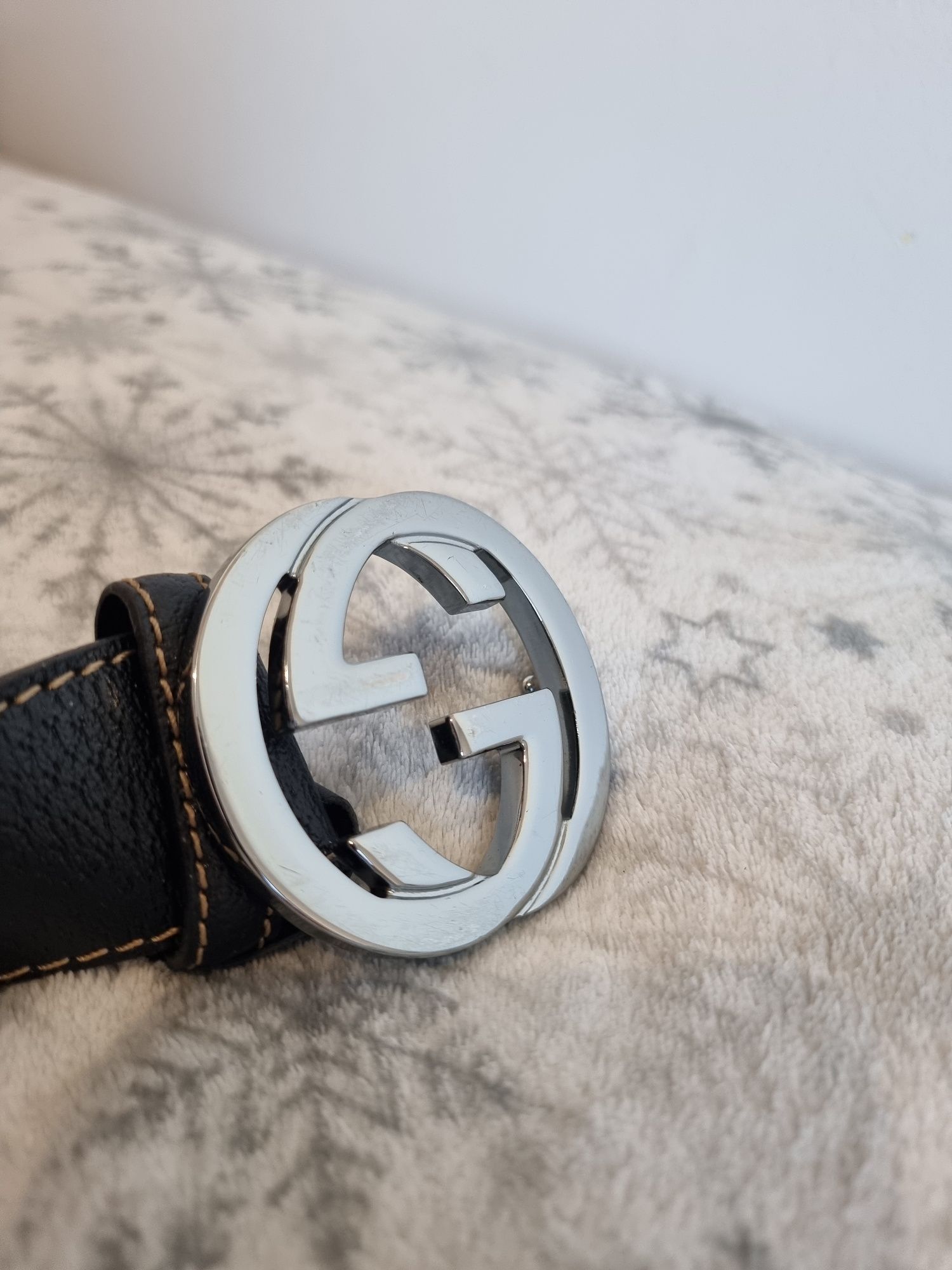 Pasek Gucci w brązowy monogram GG