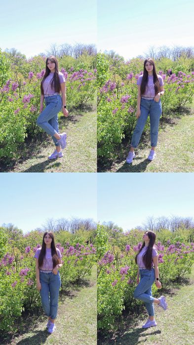 Сині джинси mom з ґудзиками