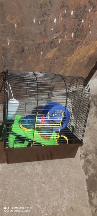 Клітина для гризунів БУНГАЛО-2 ЛЮКС 33.5х23х36.5 см, фарба з колесом,