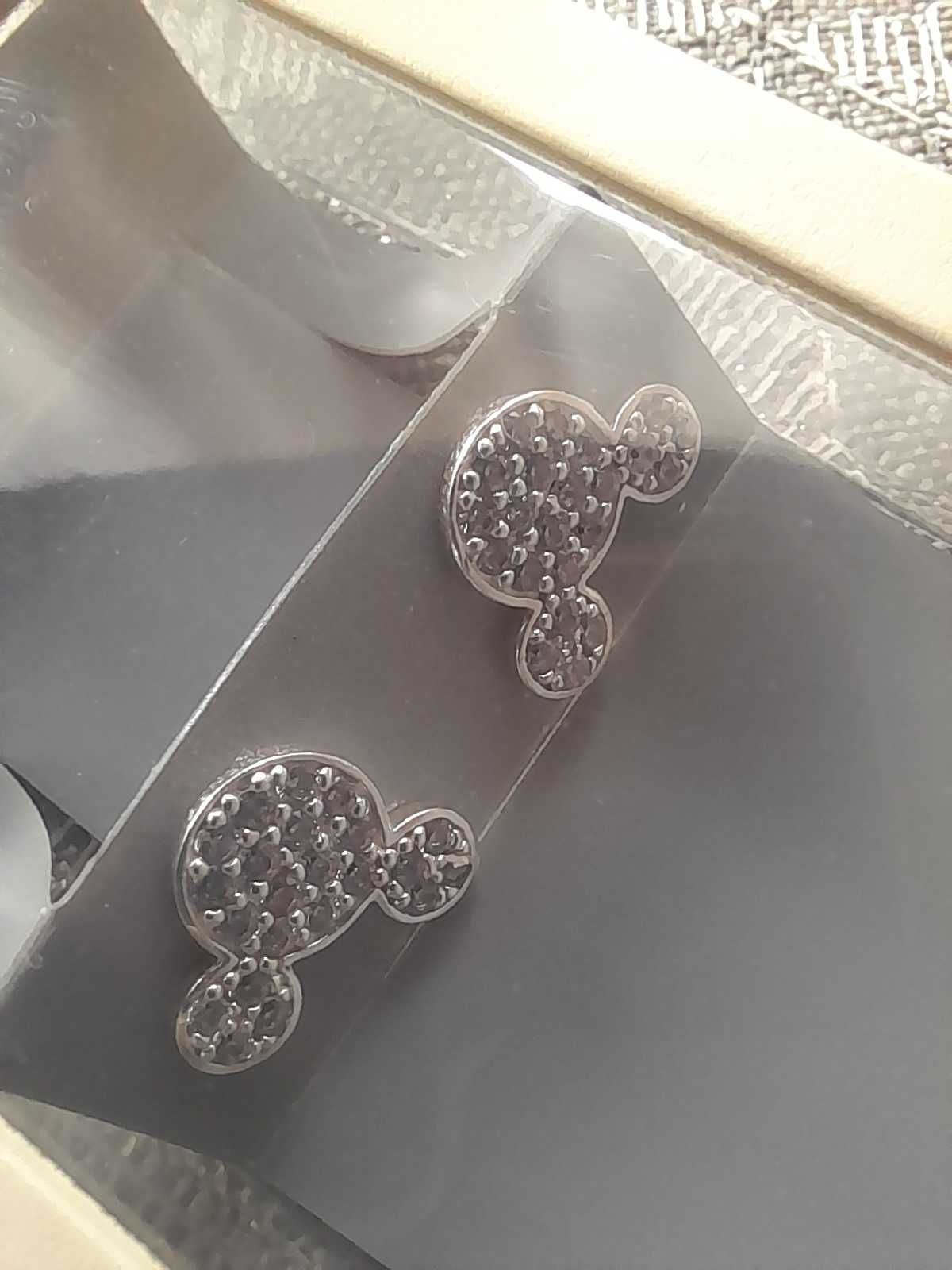 Nowe kolczyki srebrne 925 Disney Mickey