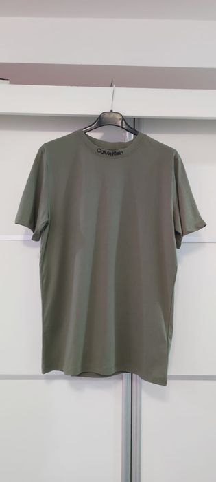 Koszuli na krótki rękaw t-shirt 2 pak czarna khaki bawełna Calvin Klei