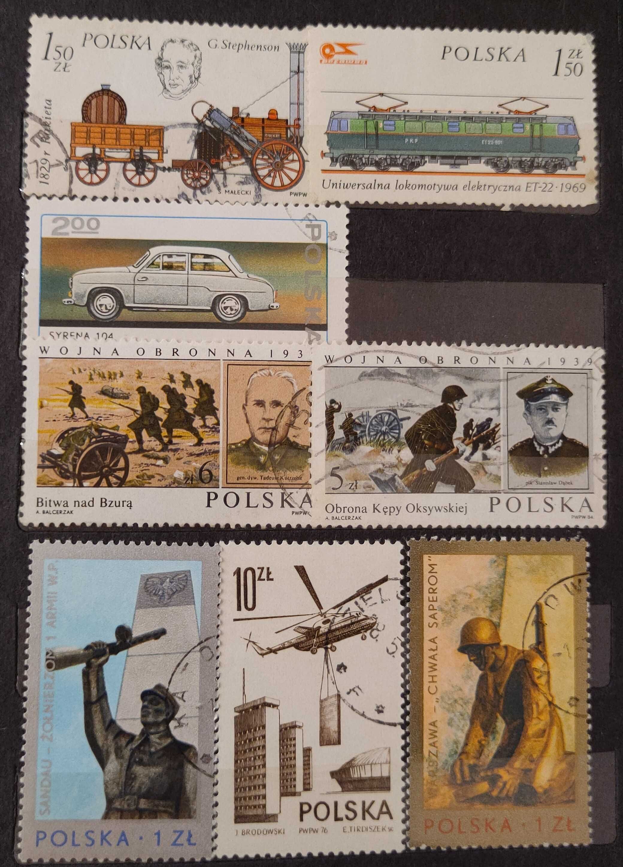 Znaczki pocztowe, znaczek pocztowy z Polski (54 sztuki), lata 70-80