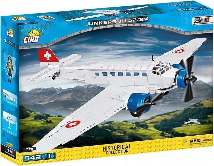 klocki cobi 5711 samolot pasażerski junkers wojsko 542