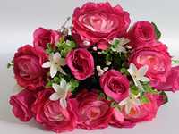 Kwiaty Sztuczne - Piękny Bukiet - Kamelie  Róże Dodatki
