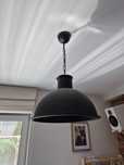 Lampa wisząca klosz czarna rustykalna matowa