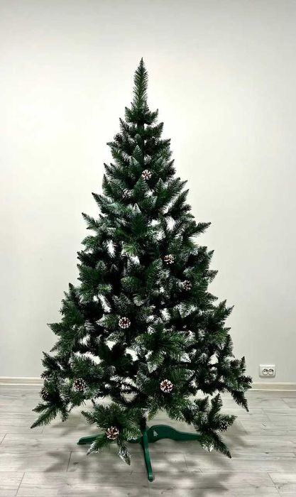 Ялинка Елітна з шишками та срібна калина 2.2м