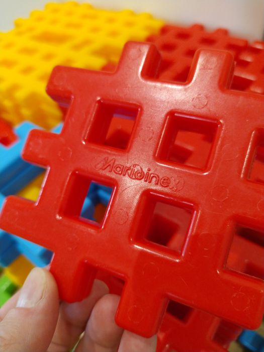 Wielki zestaw klocki konstrukcyjne Marioinex Duże Waffle 195 elementów