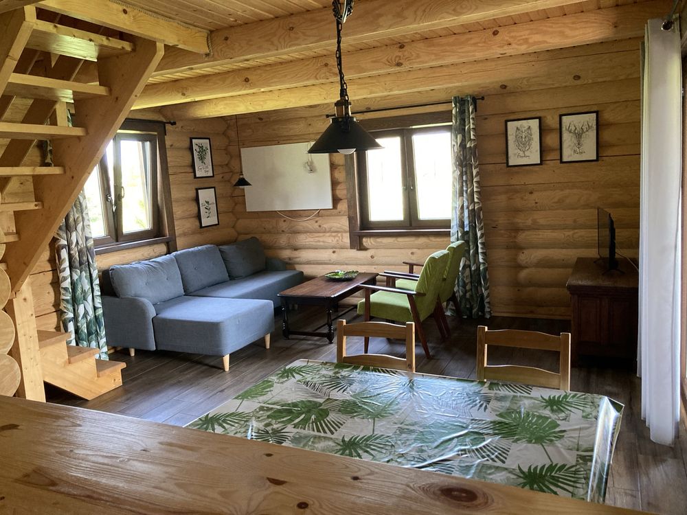 Domek na Mazurach, domek drewniany, las, Mazury, cisza, Mrągowo