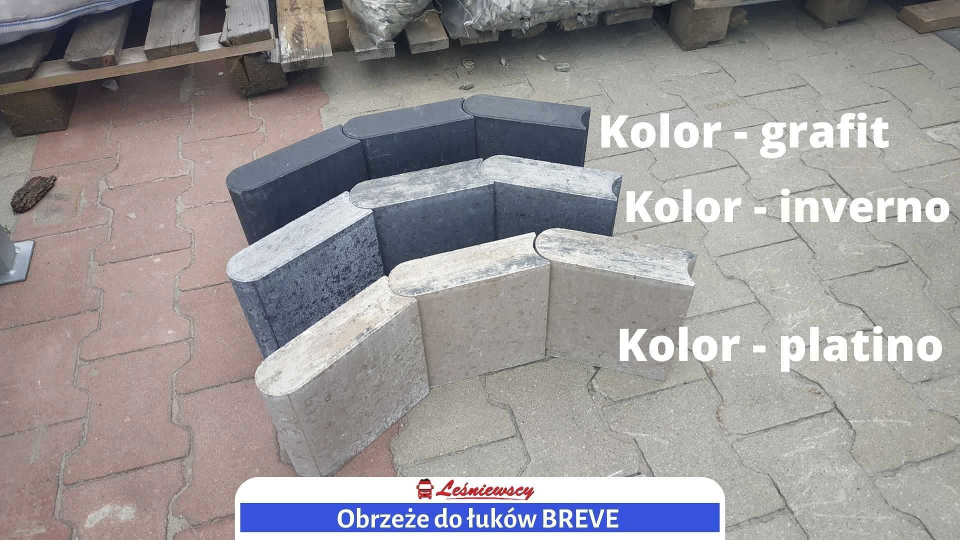 Obrzeże do kostki brukowej do łuków 6x20x20cm palisada Drogbruk-BREVE