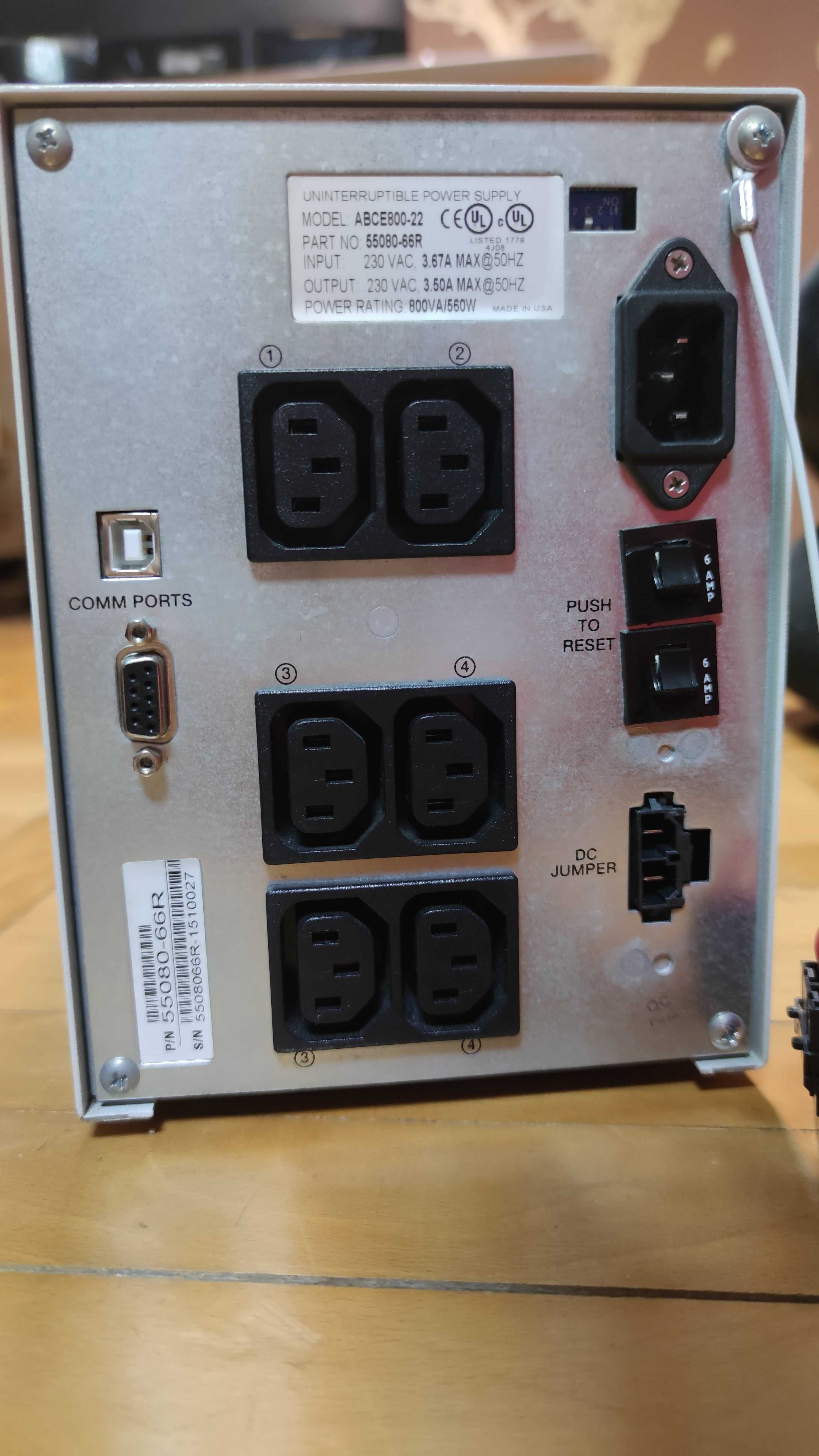 AMETEK Powervar ABCE800-22 UPS  Line-Interactive