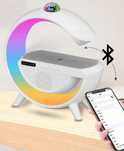 Lampa Led budzik, głośnik Bluetooth, Radio FM, Ładowarka Indukcyjna