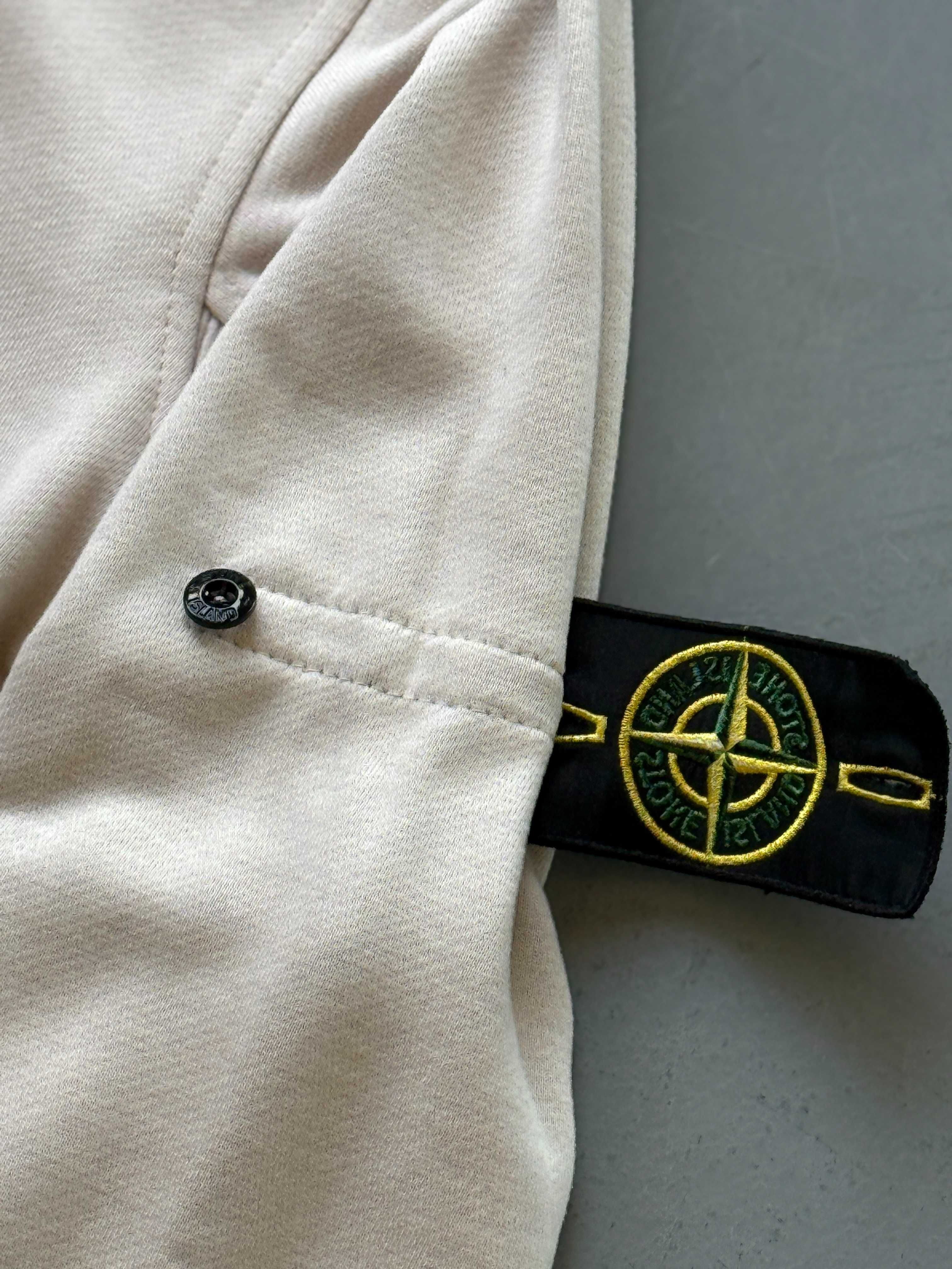 Зіп худі Стон Айленд бежевая Зипка Стоник бежевая Кофта Stone Island