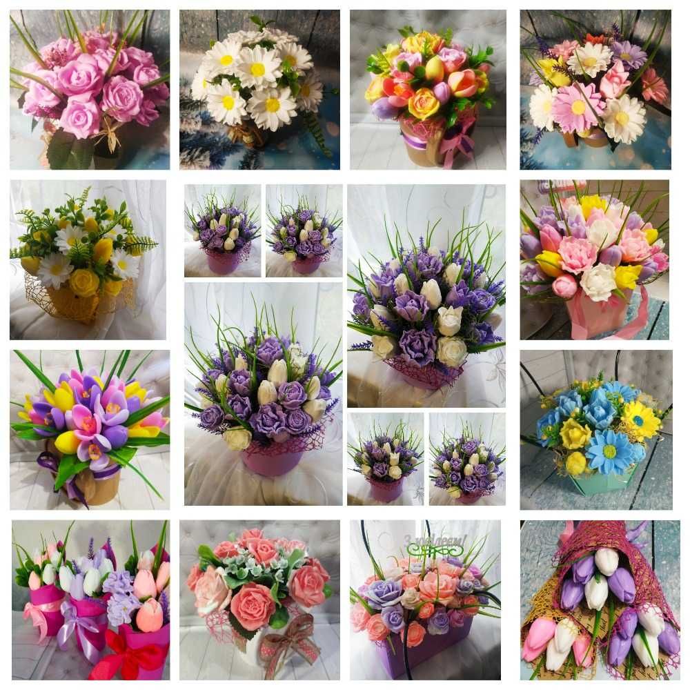 Квіти, букети з мила ручної роботи