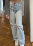 Dzinsy jeansy jeans spodnie z dziurami podarte Dzins