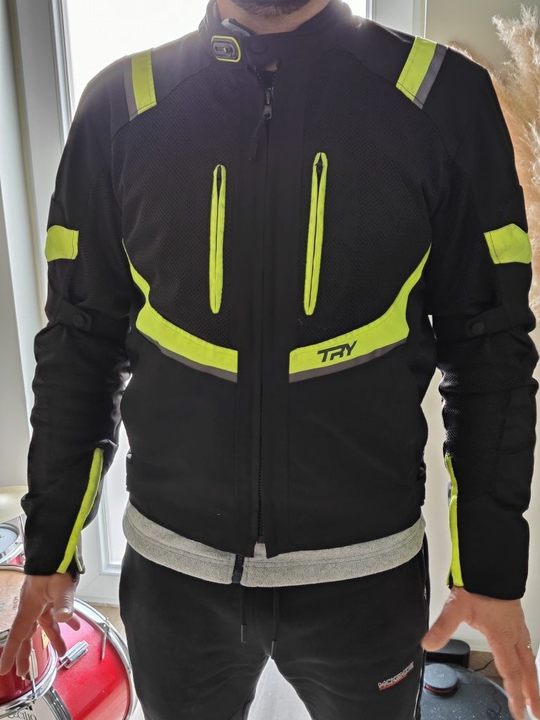 Casaco moto try perfurado