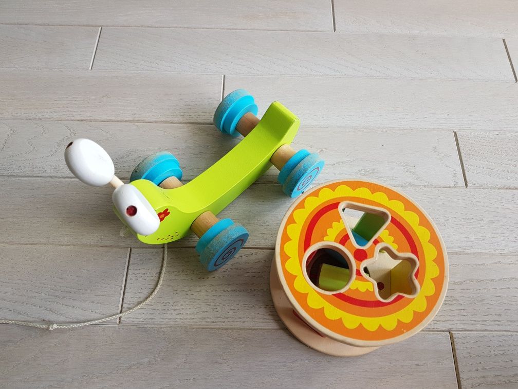 Ślimak sorter drewniana zabawka fisher price