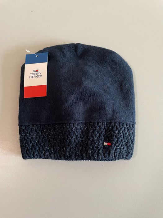 Czapka damska granatowa Tommy Hilfiger