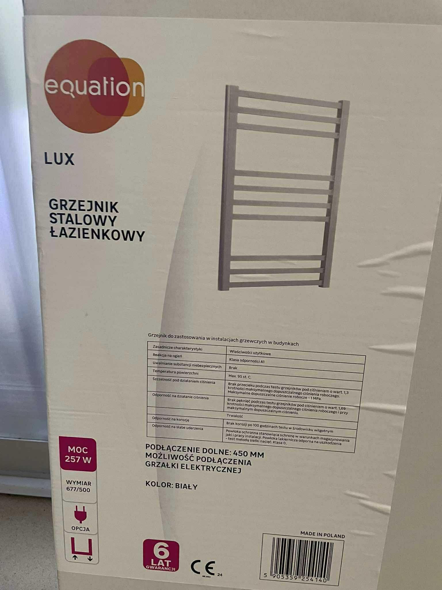 Grzejnik Stalowy Łazienkowy LUX EQUATION 677/500