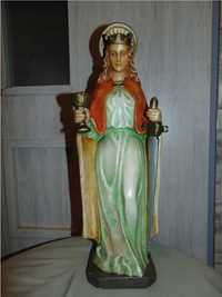 Przedwojenna figura,gipsowa Święta Barbara