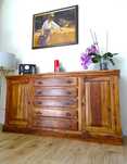 Kolonialna komoda / bieliźniarka z drewna egzotycznego - AlmiDecor