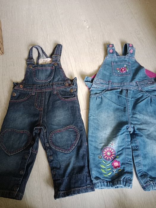 Zestaw spodni ogrodniczek roz .74