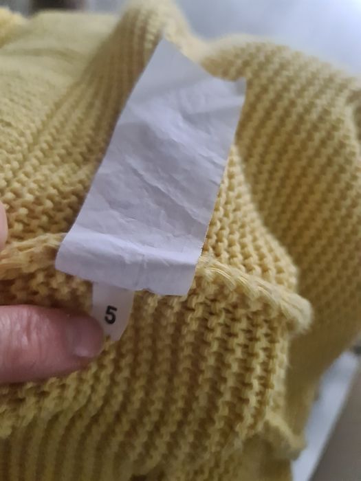 Kardigan Ilpiu sweterek zółty r. M bawełna i akryl