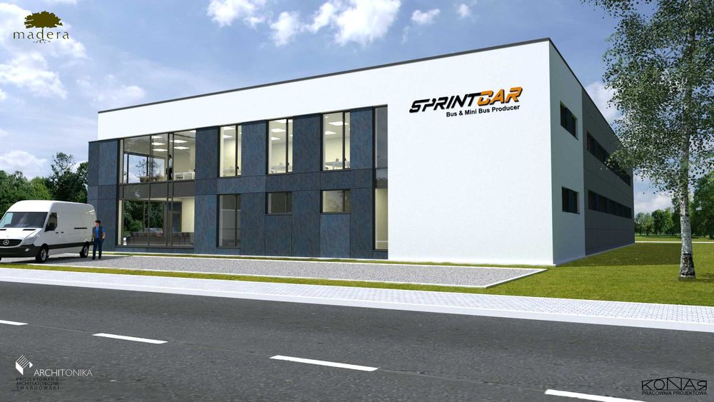 Działka z projektem na budowe hali i biura k Wejherowa