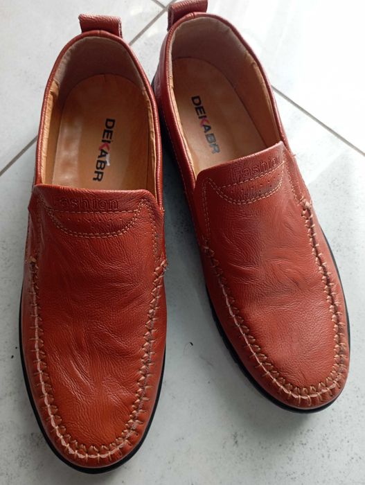 Mokasyny męskie skórzane