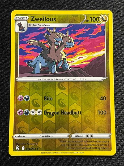 Carta Pokémon Zweilous 114/203 Evolving Skies