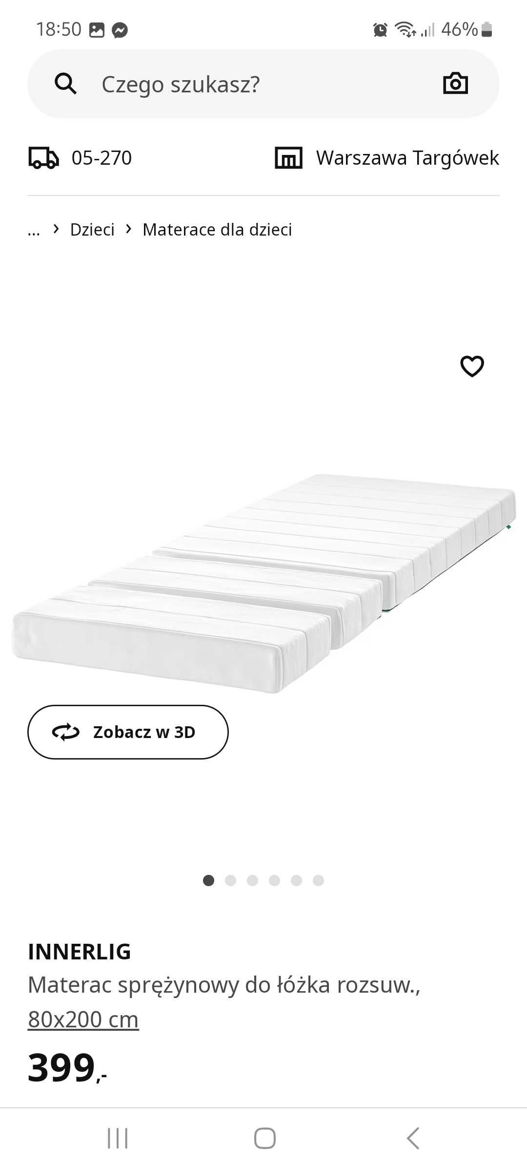 Łóżko dziecięce  dla dziewczynki Ikea. Rozsuwane , materac