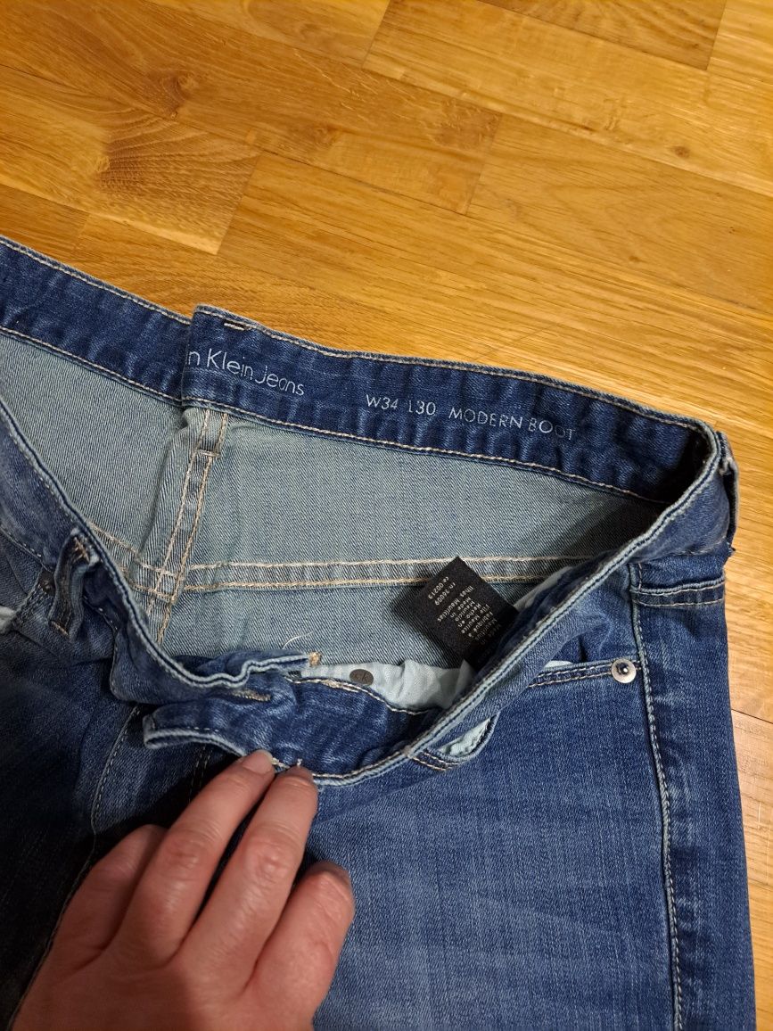 Męskie spodnie jeansy Calvin Klein