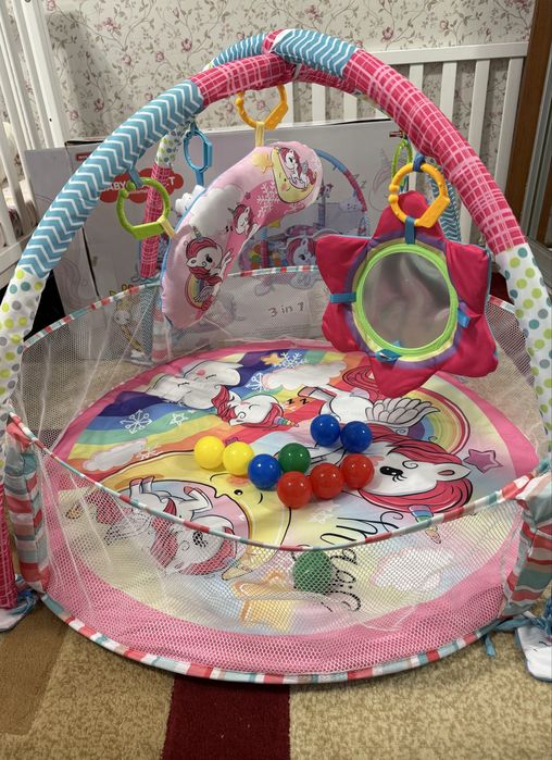 Килимок-манеж ігровий розвиваючий 3 в 1