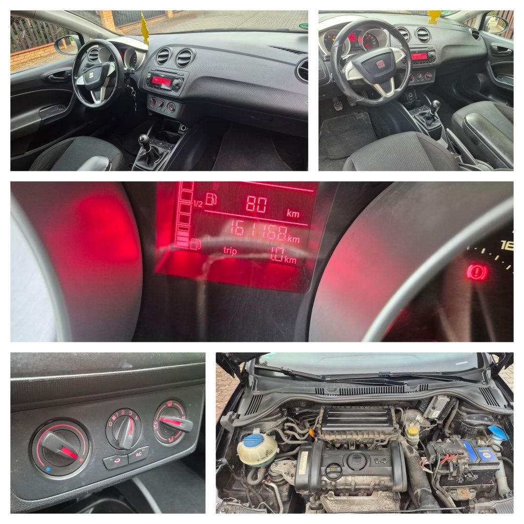 Seat Ibiza /2009r/1.4 benzyna/161tys km/Klima/Super Stan