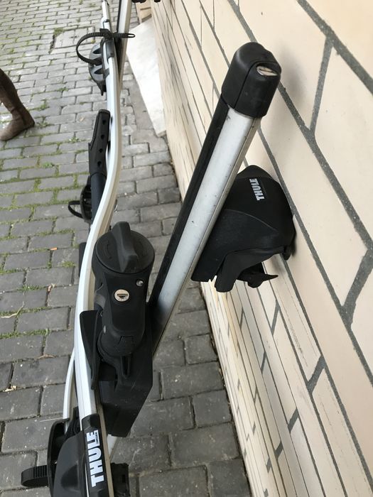 Barras thule + 2 suportes barra thule tejadilho bicicleta em alumínio