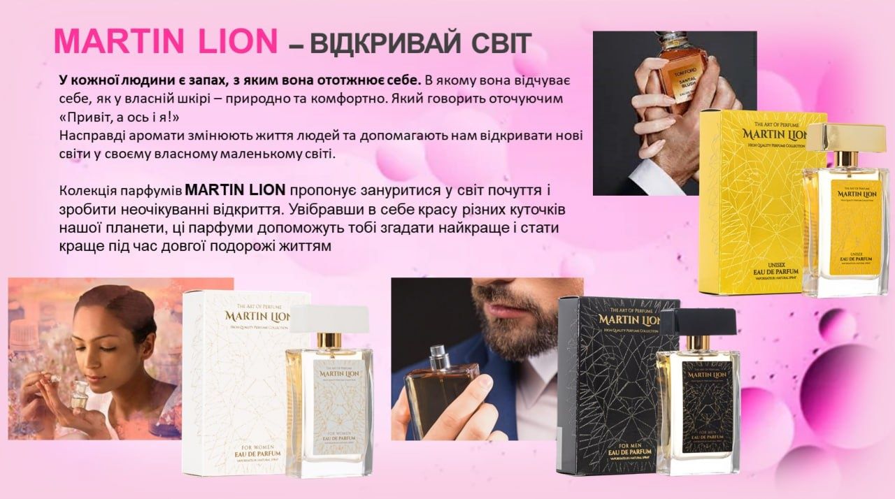 Аромати Martin LION родом із Стамбулу-Аналоги відомих світових брендів