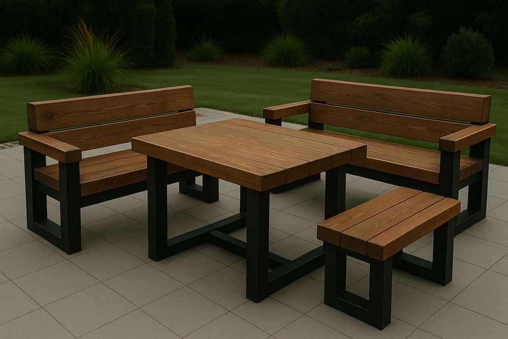 Meble ogrodowe drewniane nowoczesne i komfortowe