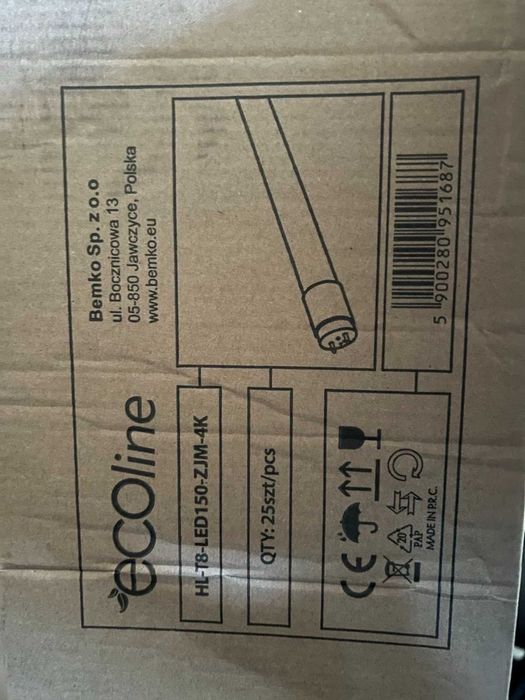 Tuby LED Bemko ECOline T8 150cm – nowe