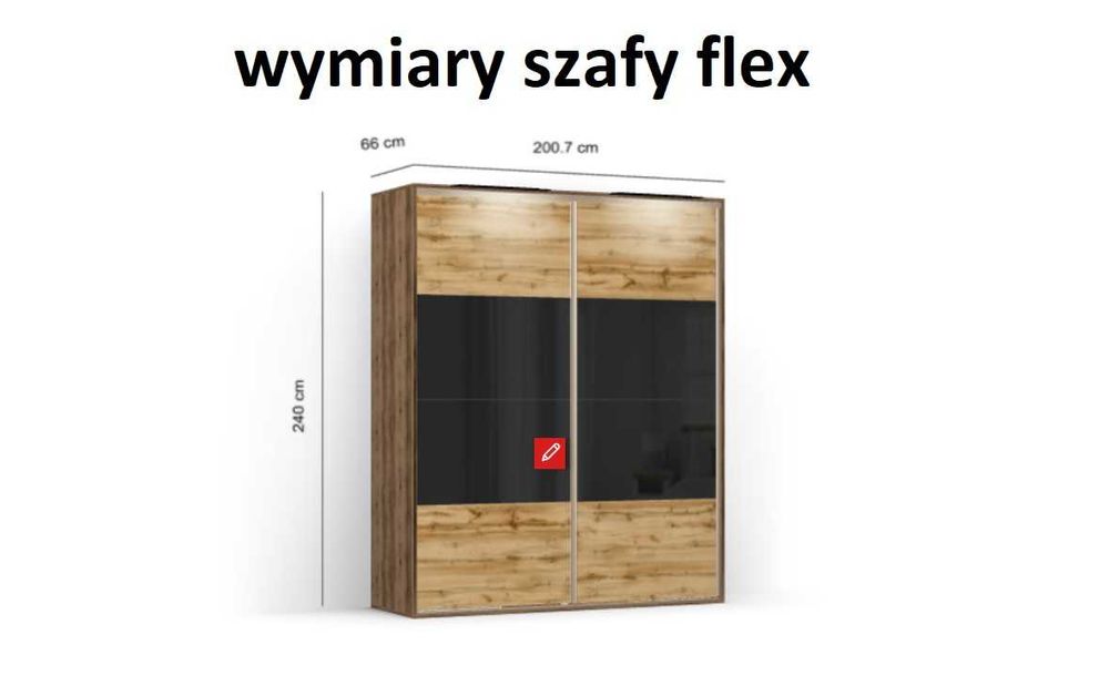 Szafa przesuwna FLEX 200 cm