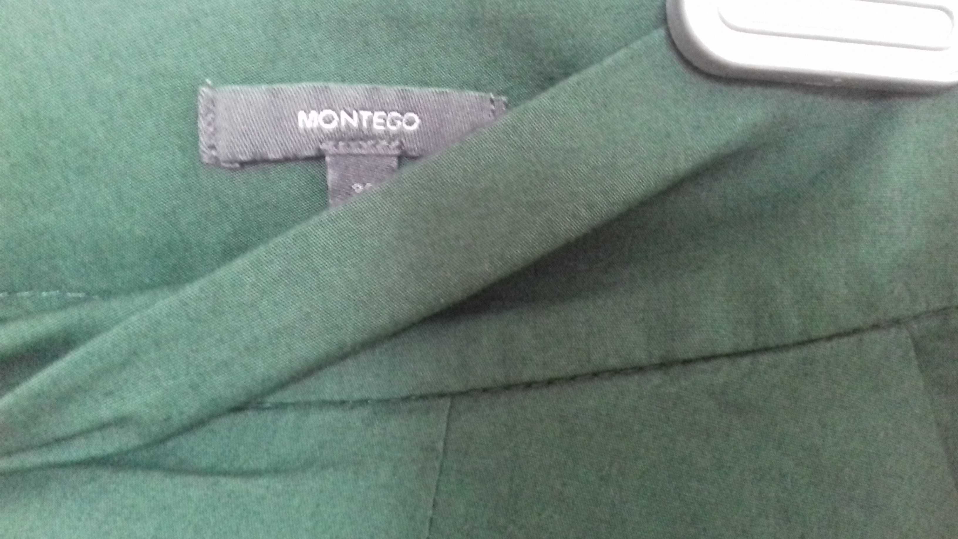 Spódnica RETRO marki Montego r. 38 - Butelkowa zieleń
