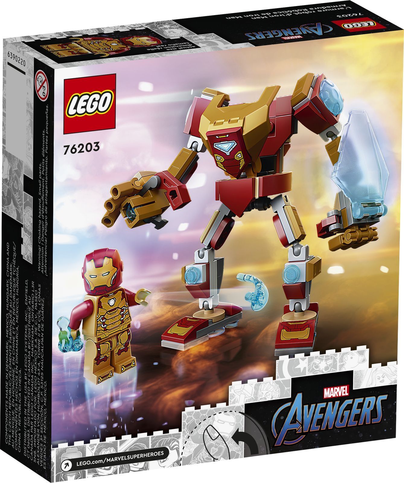 NOWE LEGO Marvel Super Heroes 76203 - Mechaniczna zbroja Iron Mana